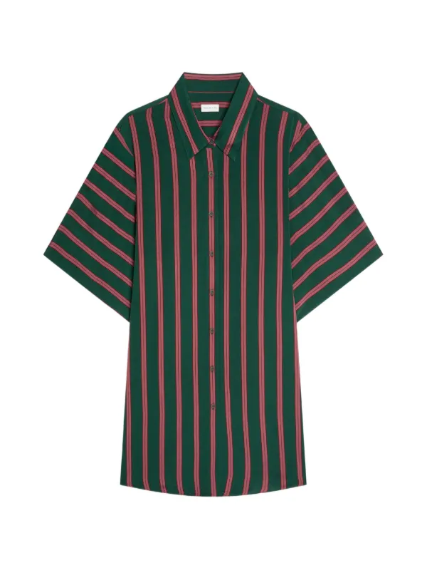 dries van noten shirt dress Sleeve Dries Van Noten Dresses Printed Satin Shirt Dress Multi X Small