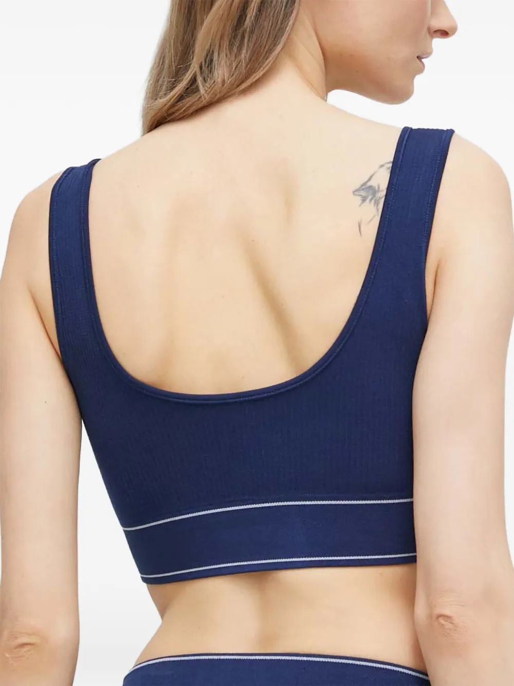 Polo Ralph Lauren Geribbelde bh met logoband Blauw