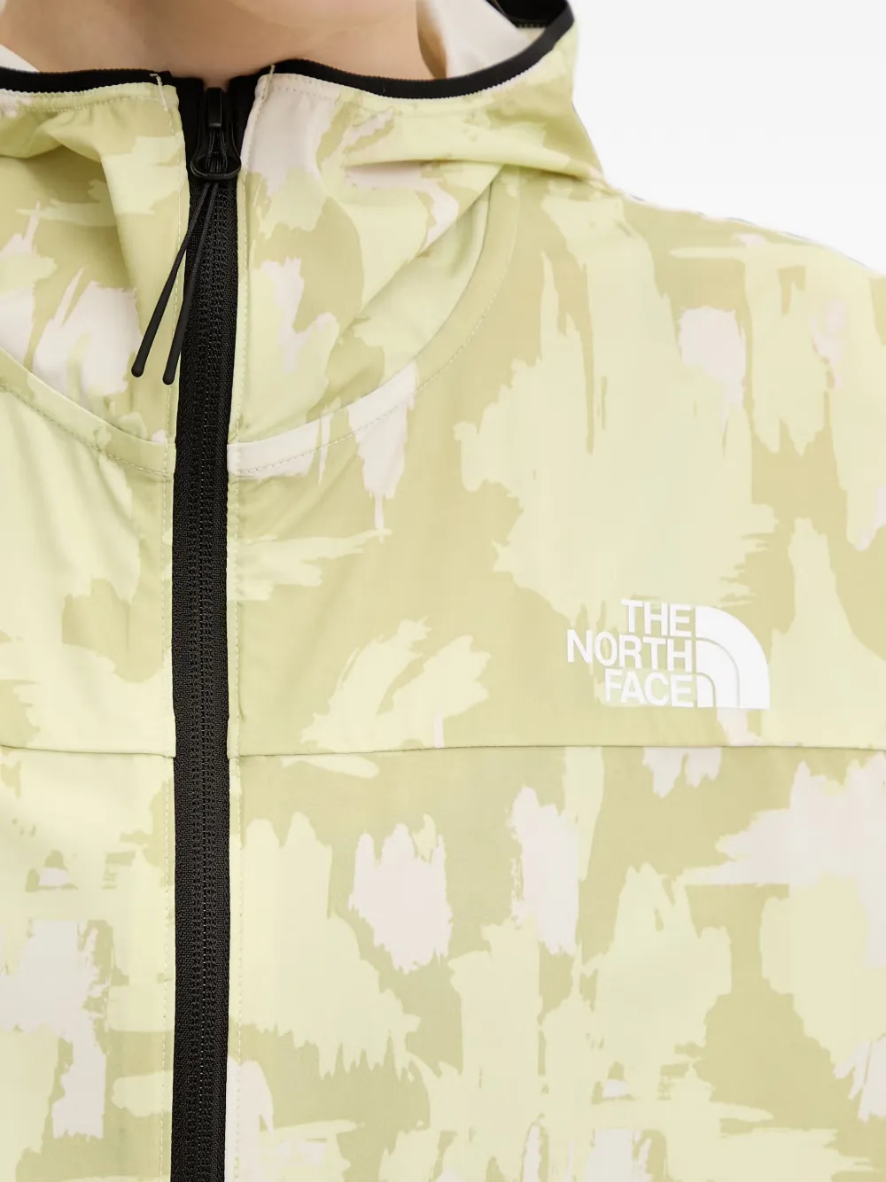 The North Face Mountain Athletics printed hooded wind jacket Groen