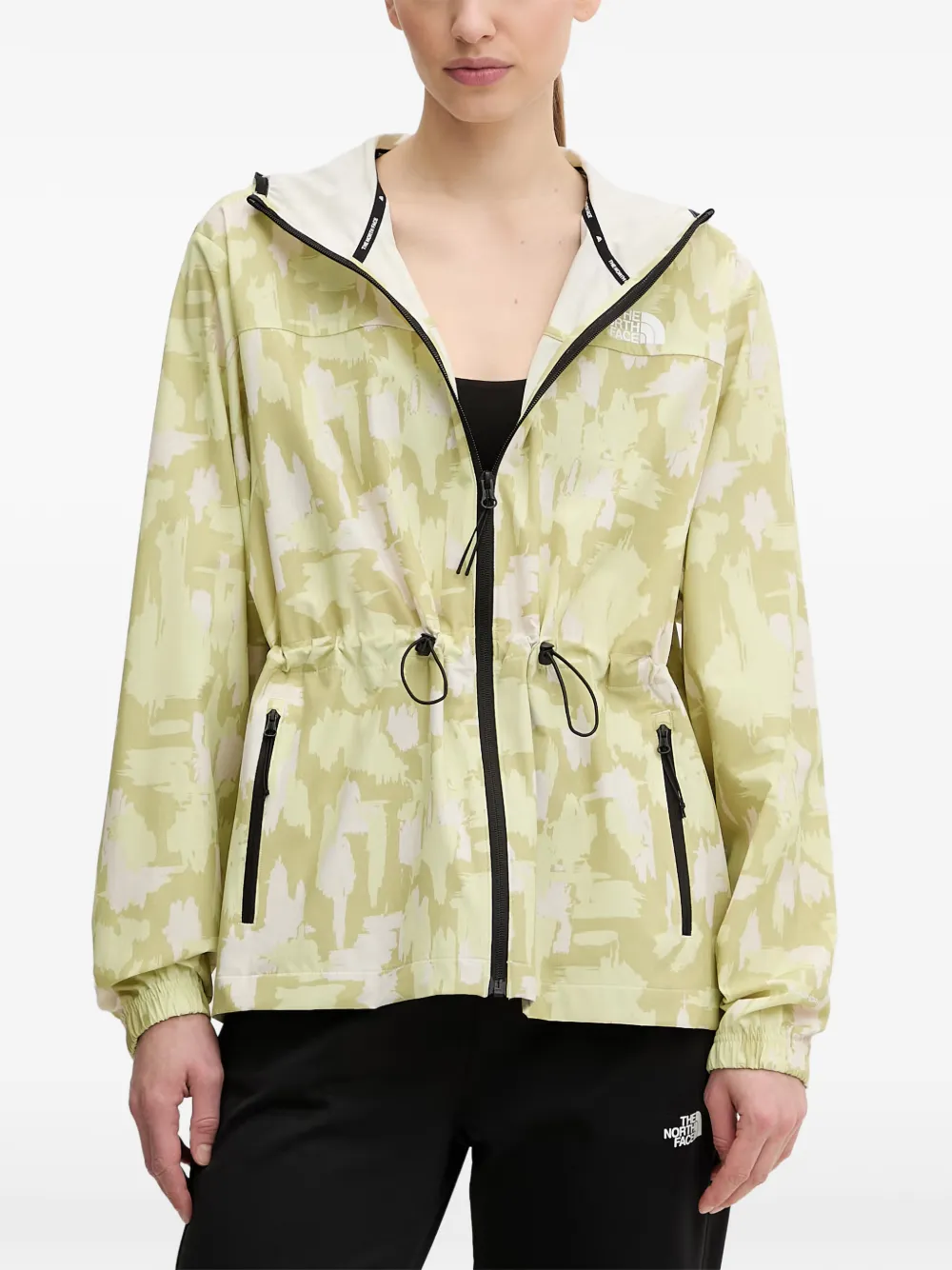 The North Face Mountain Athletics printed hooded wind jacket Groen