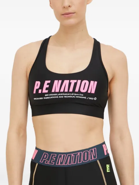 P.E Nation In Play logo-print sports bra