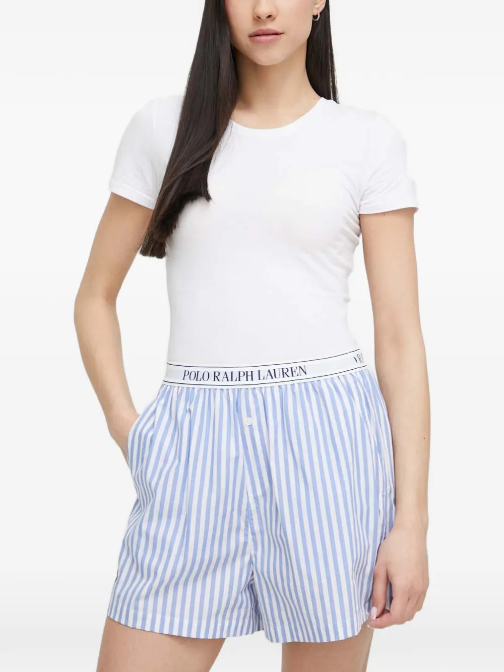 Polo Ralph Lauren striped shorts pyjama set - Weiß