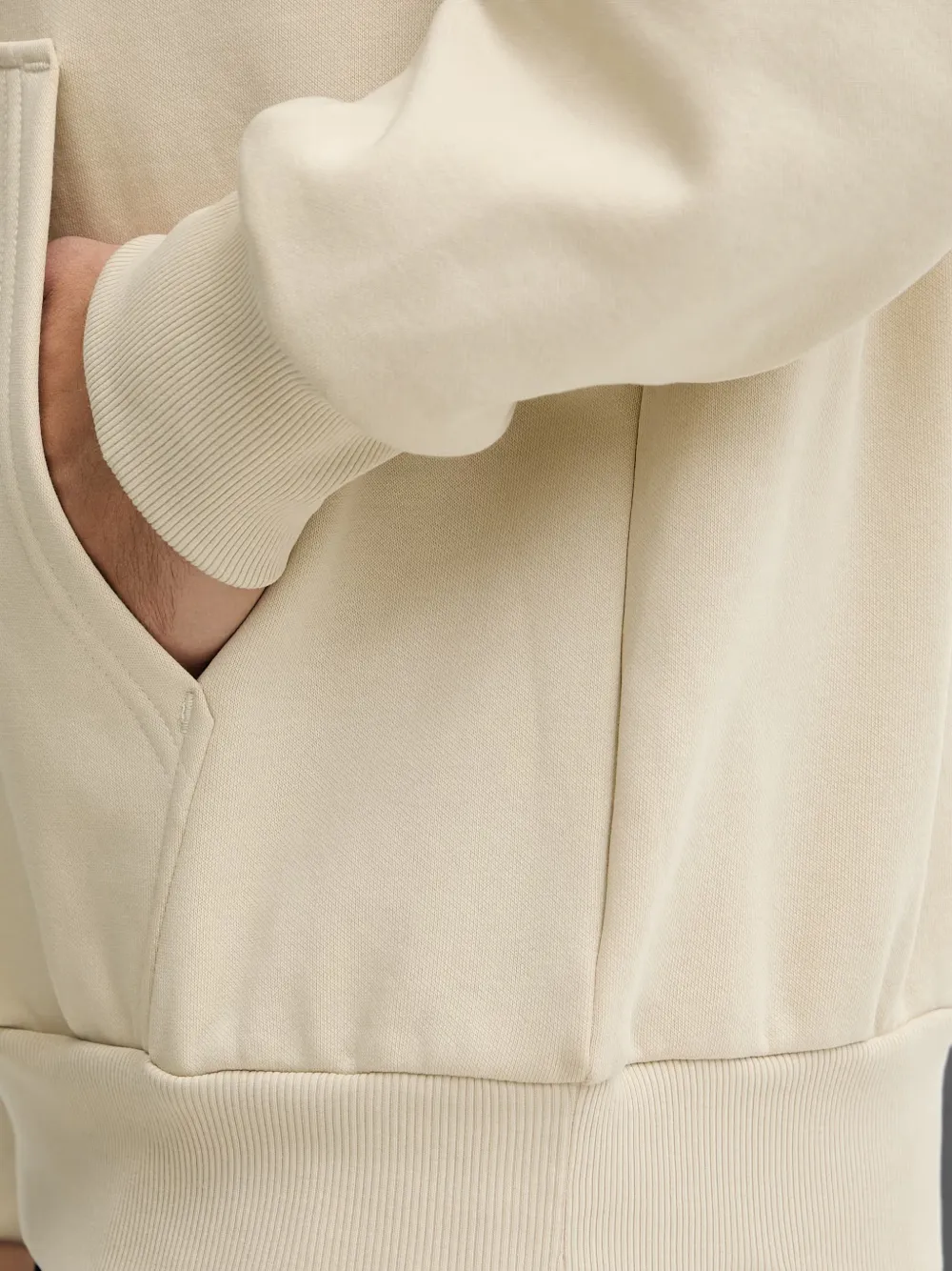 The North Face hooded pocket hoodie Beige