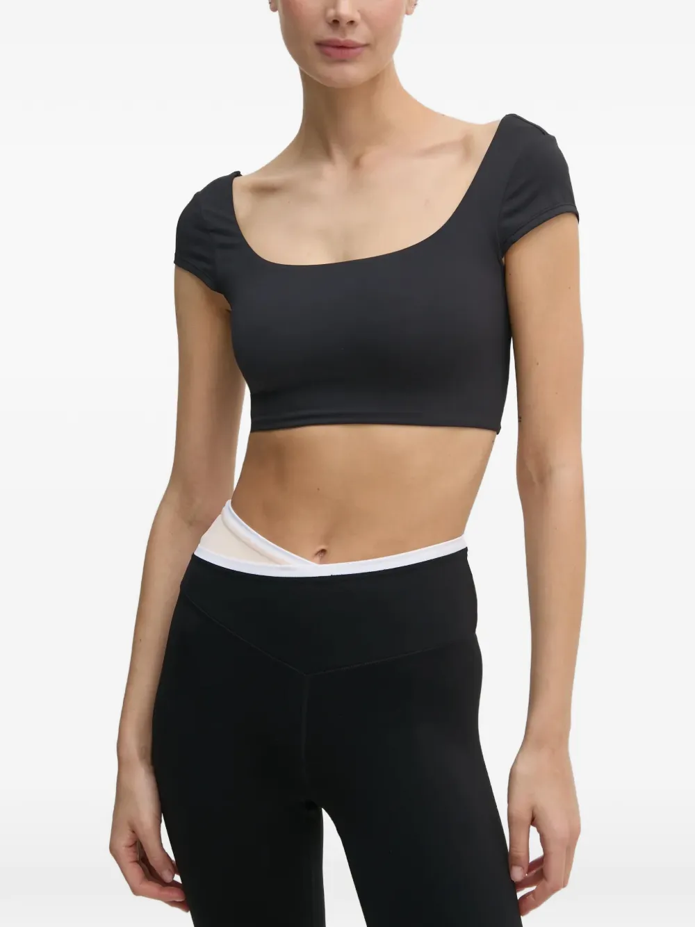 P.e Nation Short-sleeves Training Top In Black