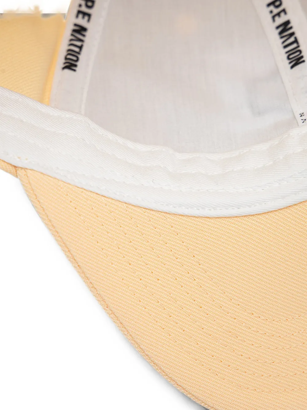 P.e Nation Logo-patch Baseball Cap In White