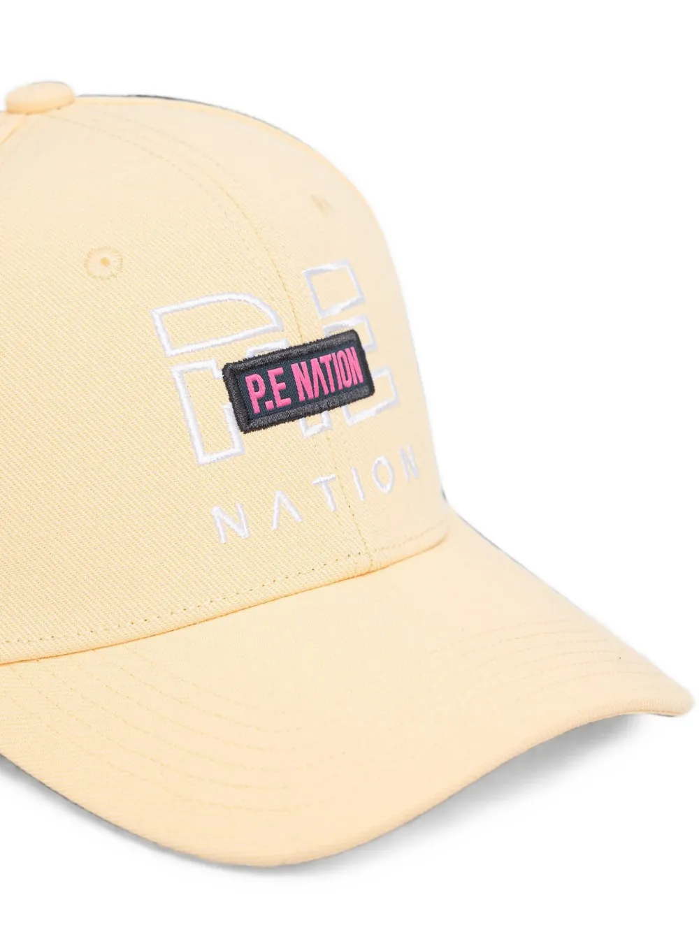 P.e Nation Logo-patch Baseball Cap In White