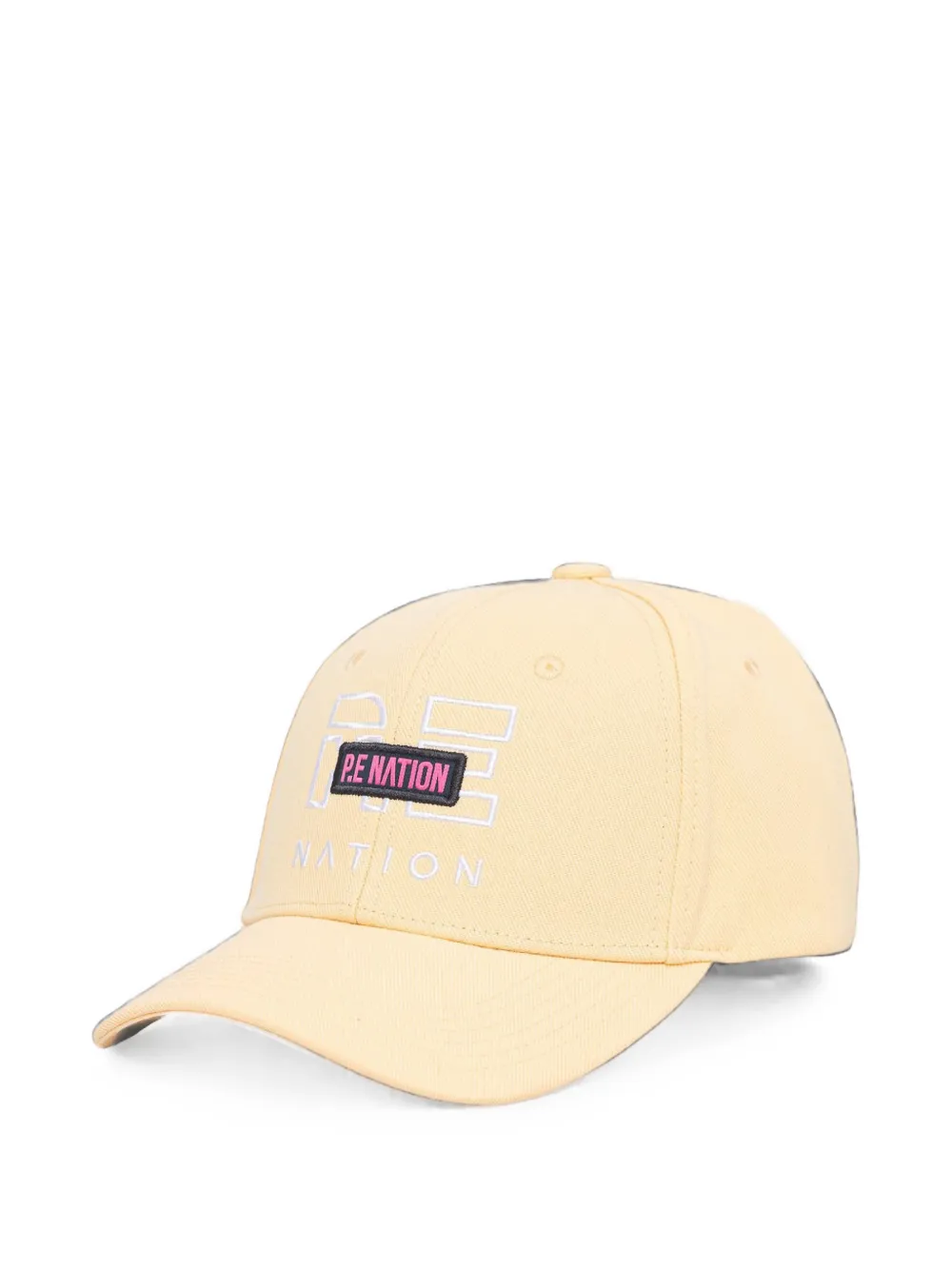 P.e Nation Logo-patch Baseball Cap In White