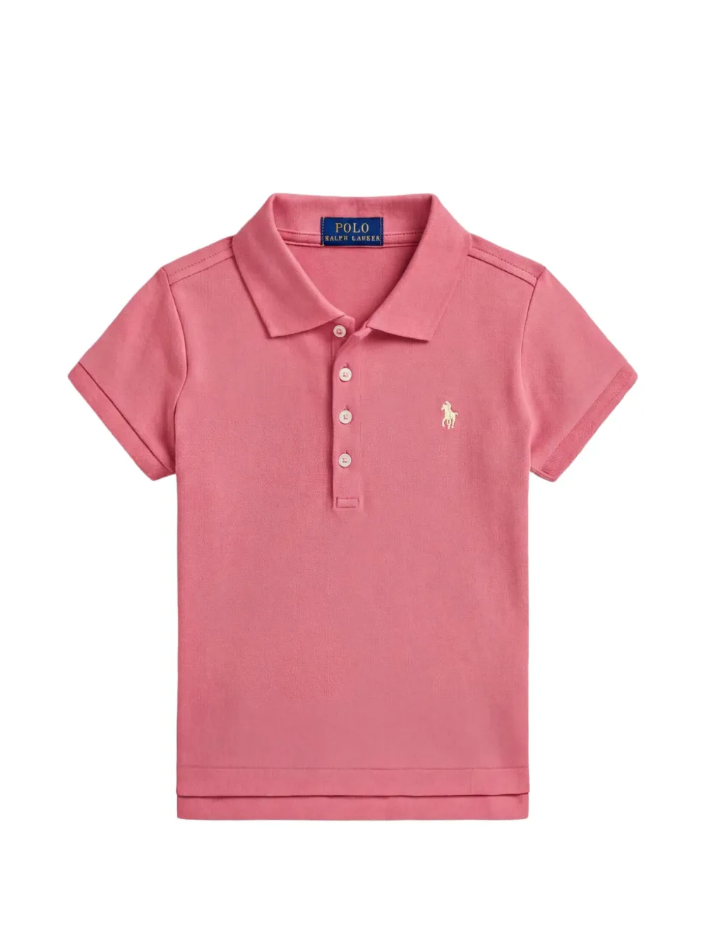 POLO RALPH LAUREN KIDS logo-embroidered polo shirt - Rosa