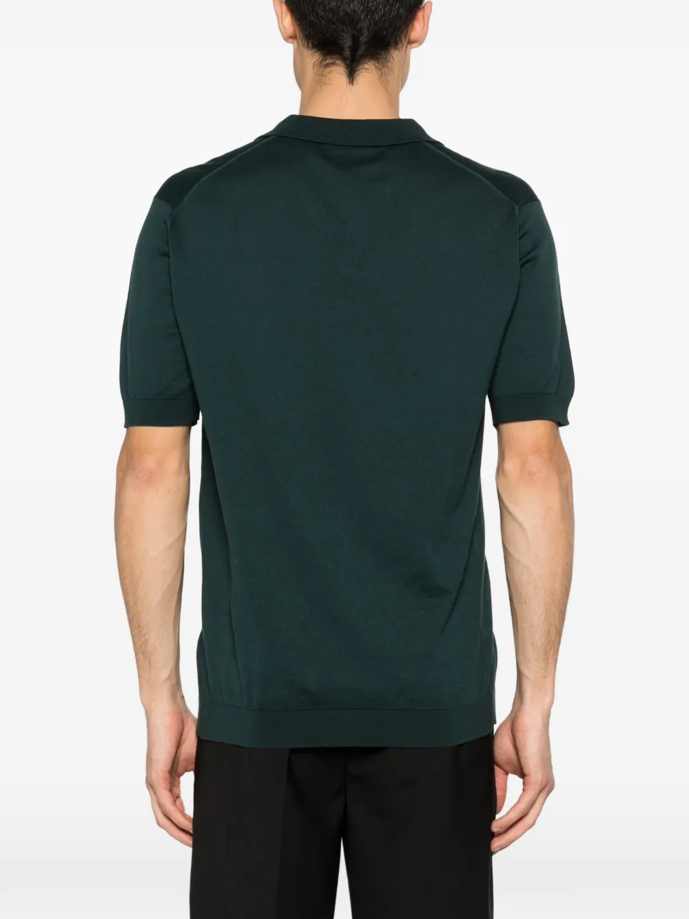 John Smedley Noah T-shirt met polokraag Groen