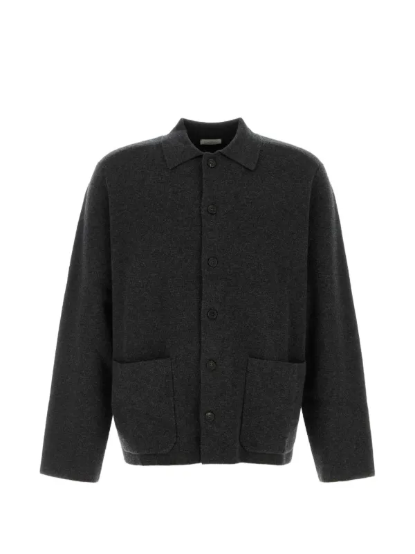 Le Kasha Mogo Patch-pocket Cashmere Shirt Jacket in Grey