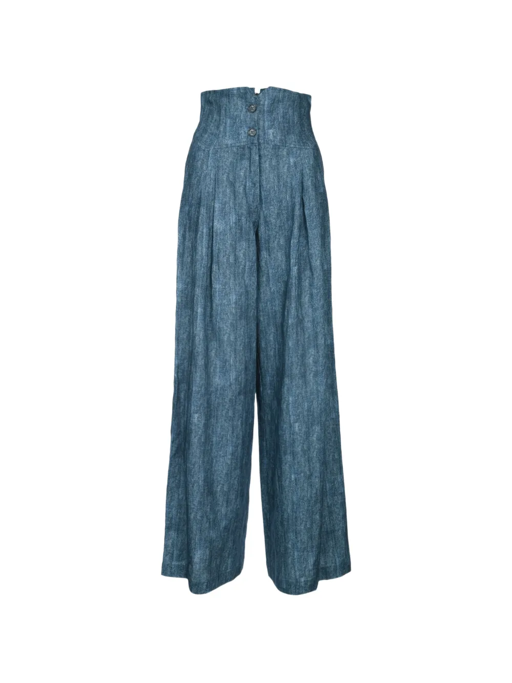 ERMANNO FIRENZE drawstring high-waisted trousers - Blu
