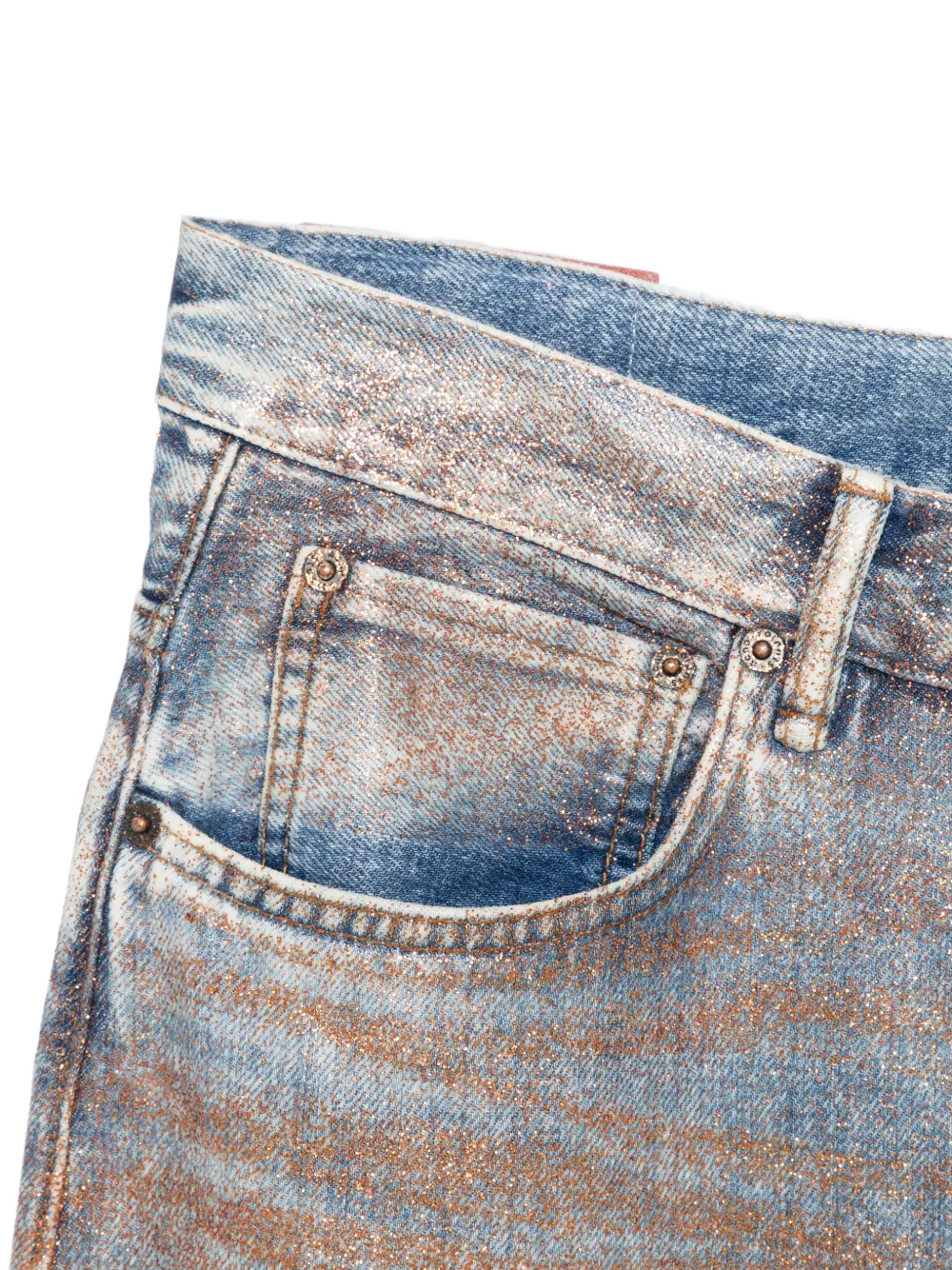  Acne Studios Shorts Con Glitter - Blu 
