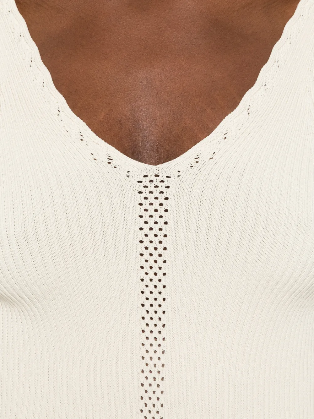 TWINSET Top met gewelfde afwerking Beige