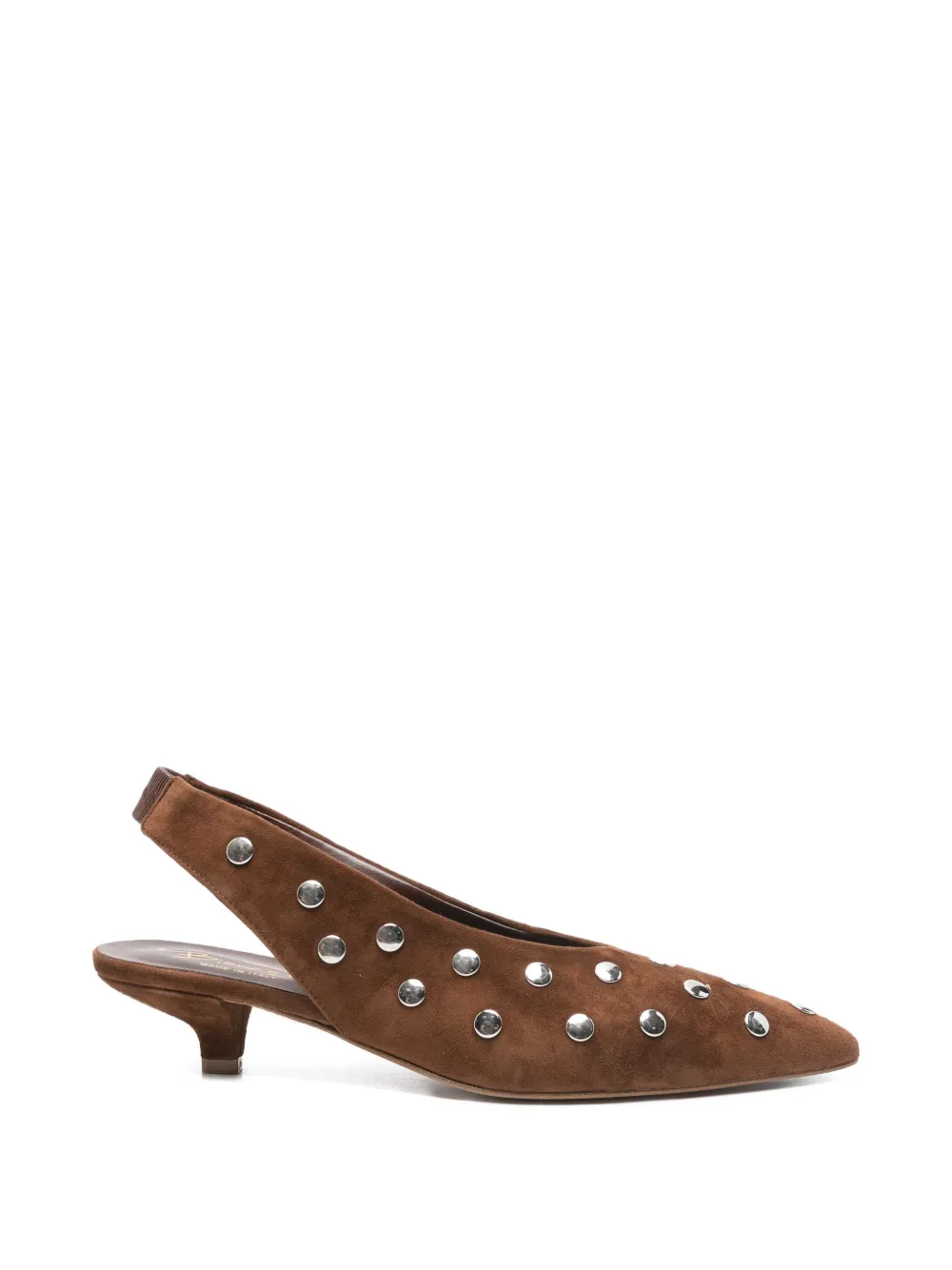 biancadi studded-embellishment slingback pumps