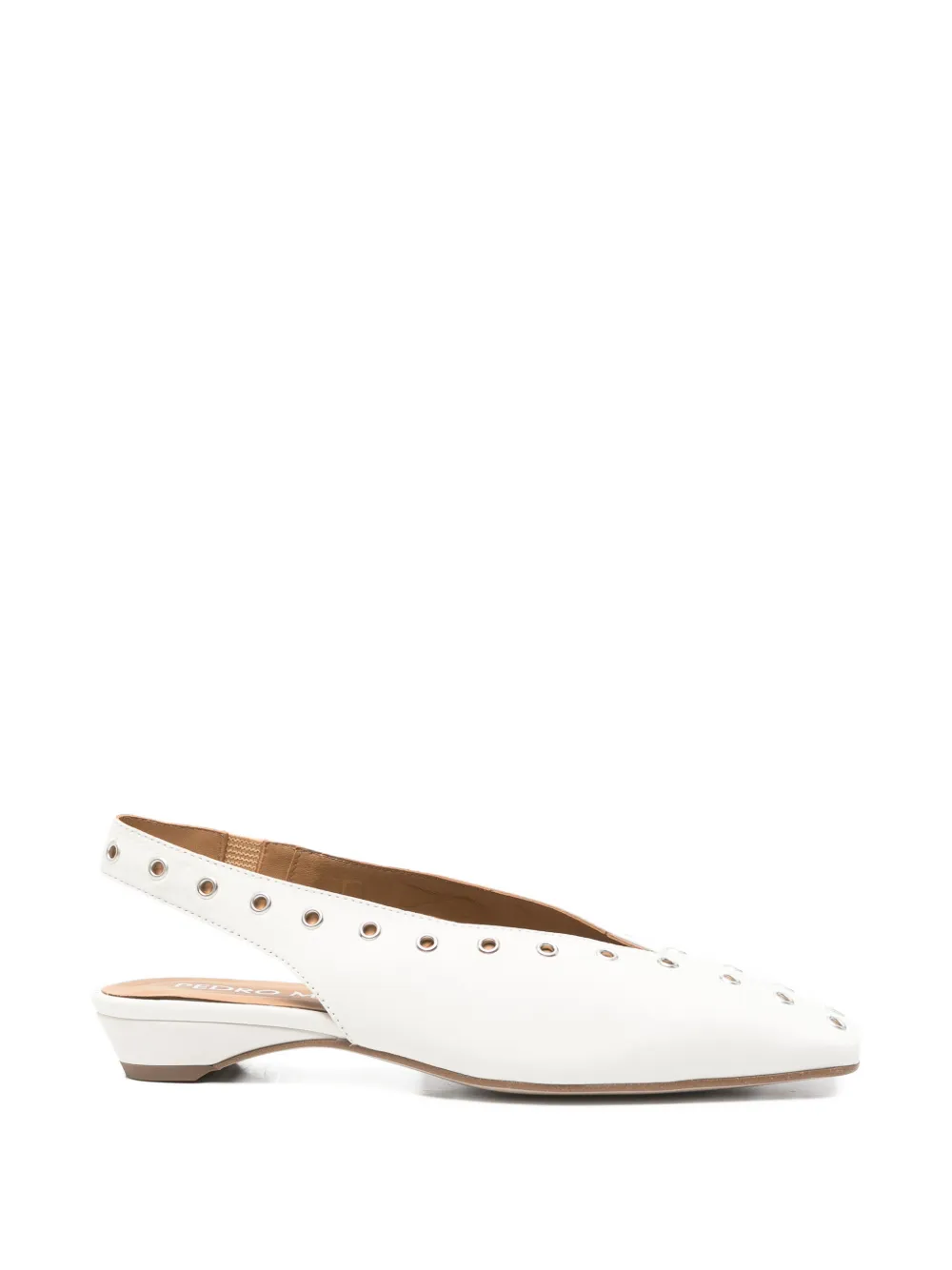 Pedro Miralles eyelet-embellishment mules - Bianco