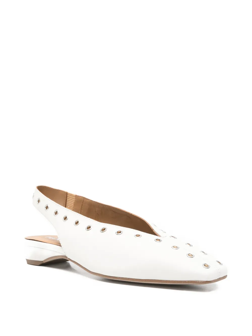 Pedro Miralles eyelet-embellishment mules Wit