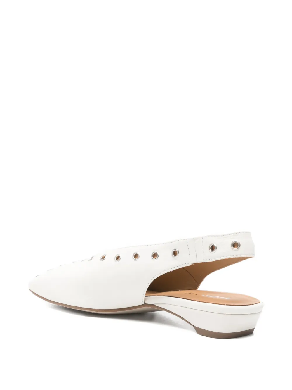 Pedro Miralles eyelet-embellishment mules Wit