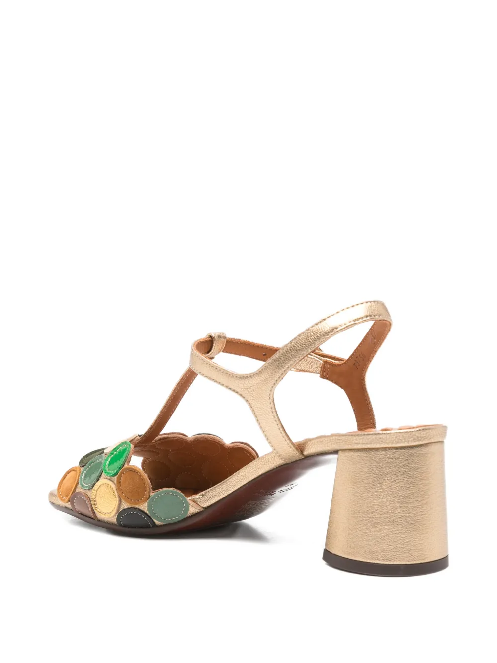 Chie Mihara t-strap circle-embellished sandals Goud