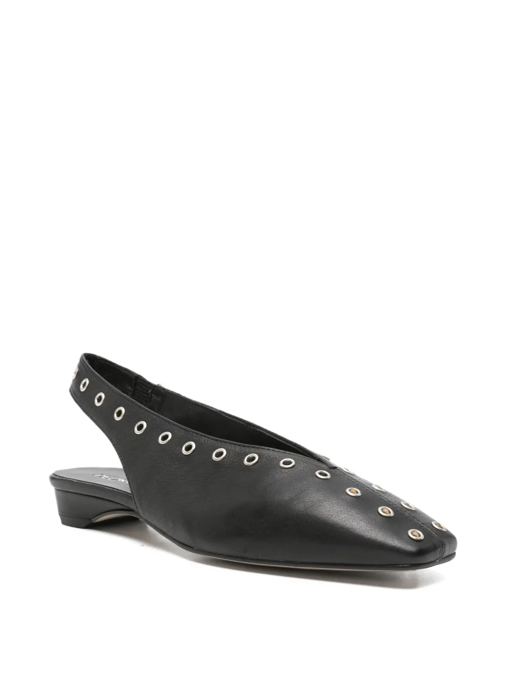 Pedro Miralles eyelet-embellishment mules Zwart
