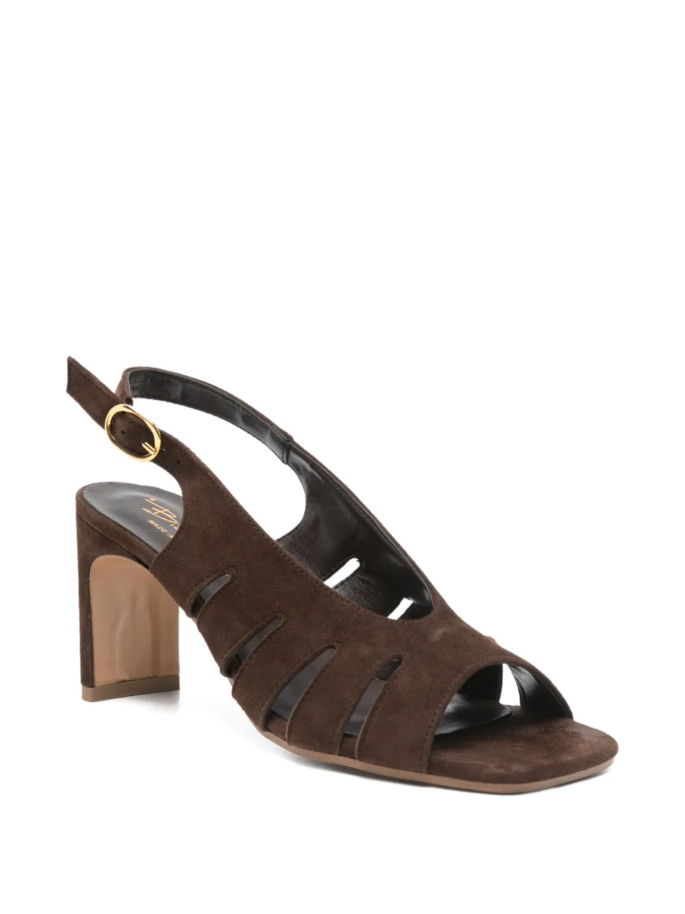 biancadi Slingback sandalen met uitgesneden detail Bruin