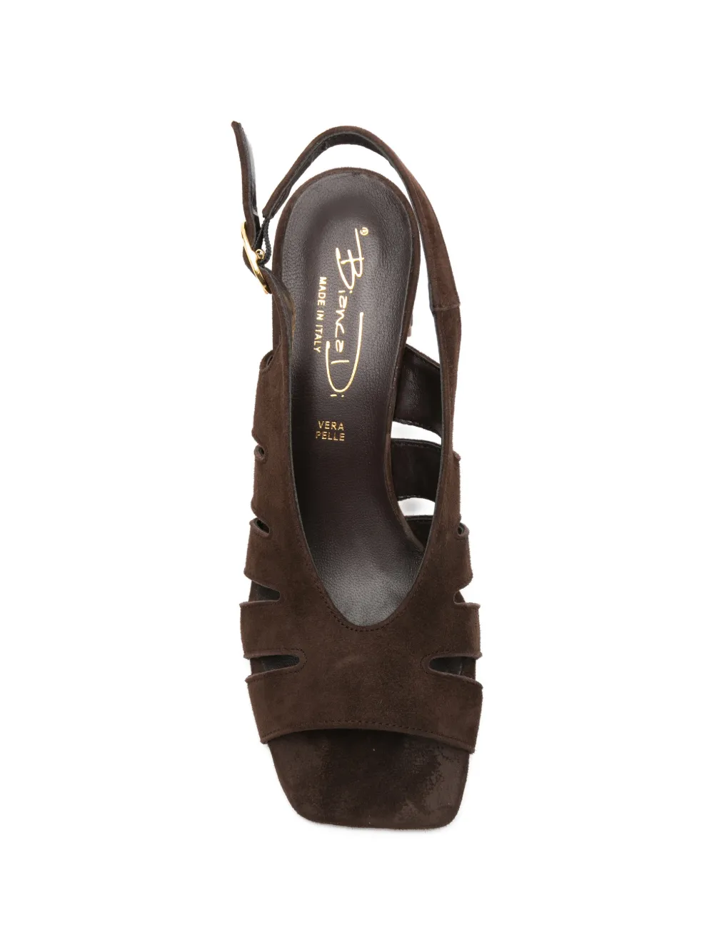 biancadi Slingback sandalen met uitgesneden detail Bruin