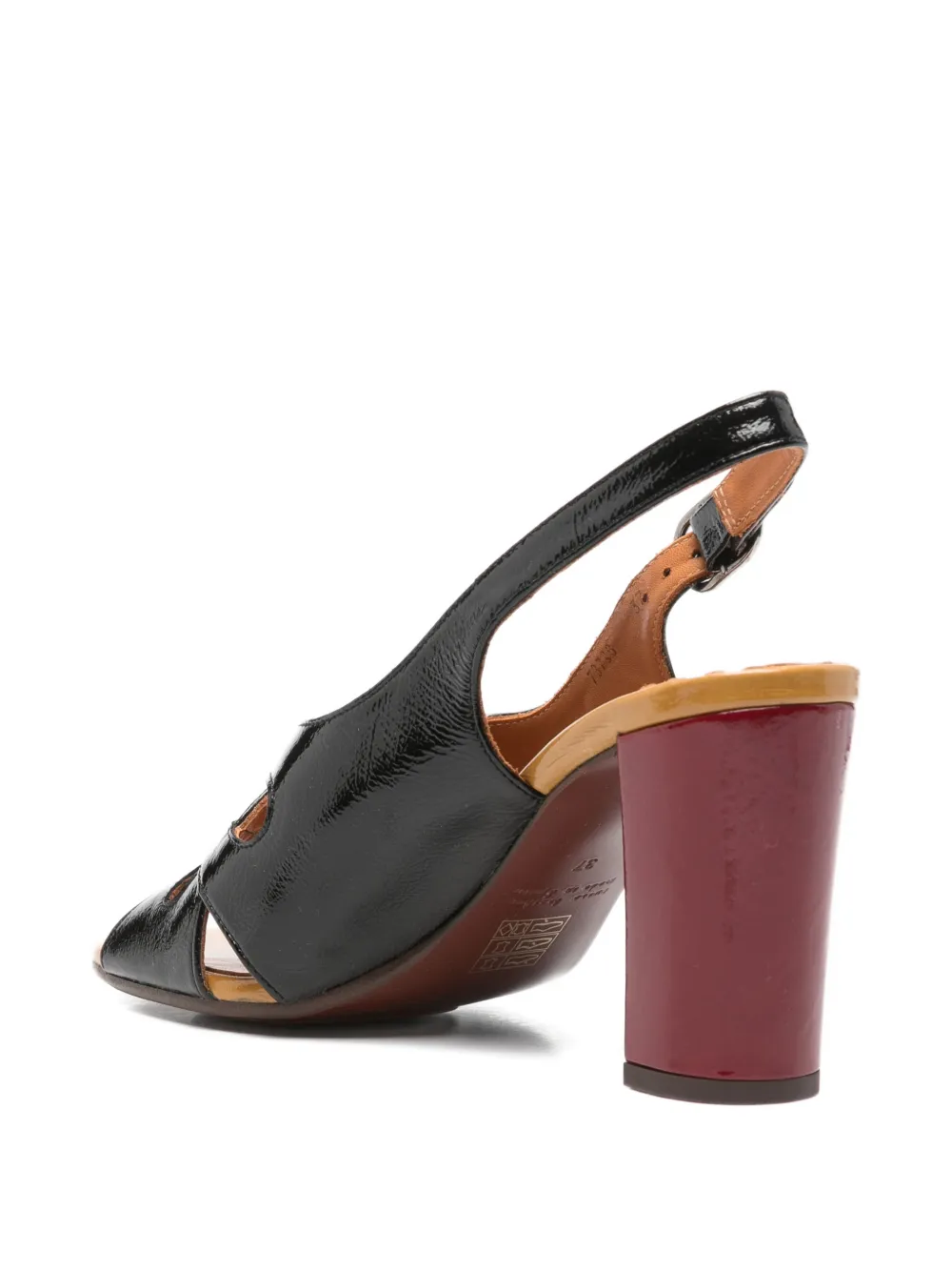 Chie Mihara cutout slingback sandals Zwart