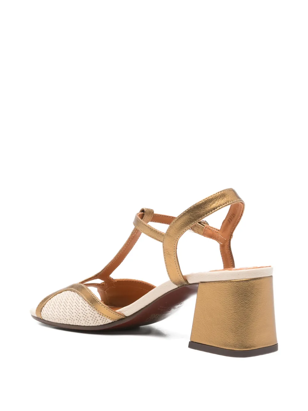 Chie Mihara t-strap perforated sandals Goud