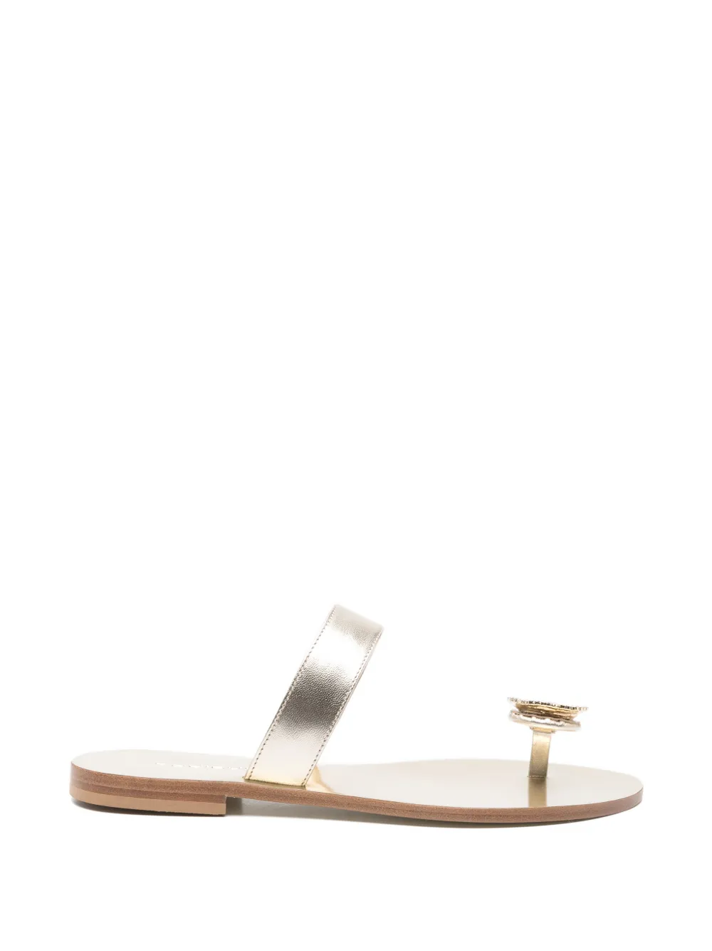 EDDI CUOMO glass-embellished sandals - Gold