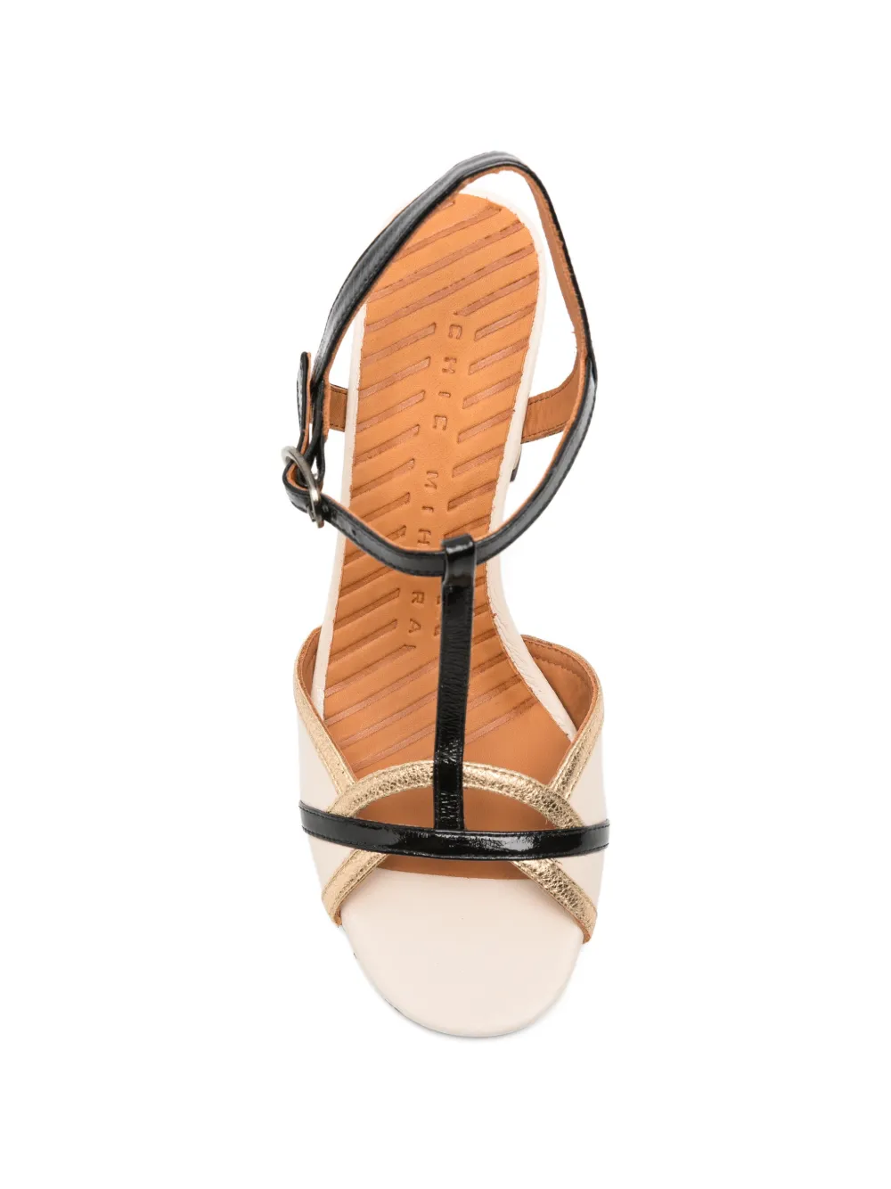 Chie Mihara T-strap buckle sandals Beige
