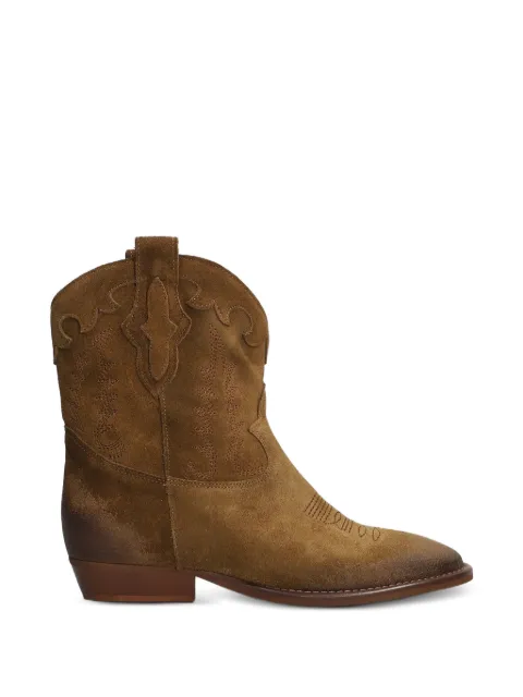 Gisel Moire embroidered western boots