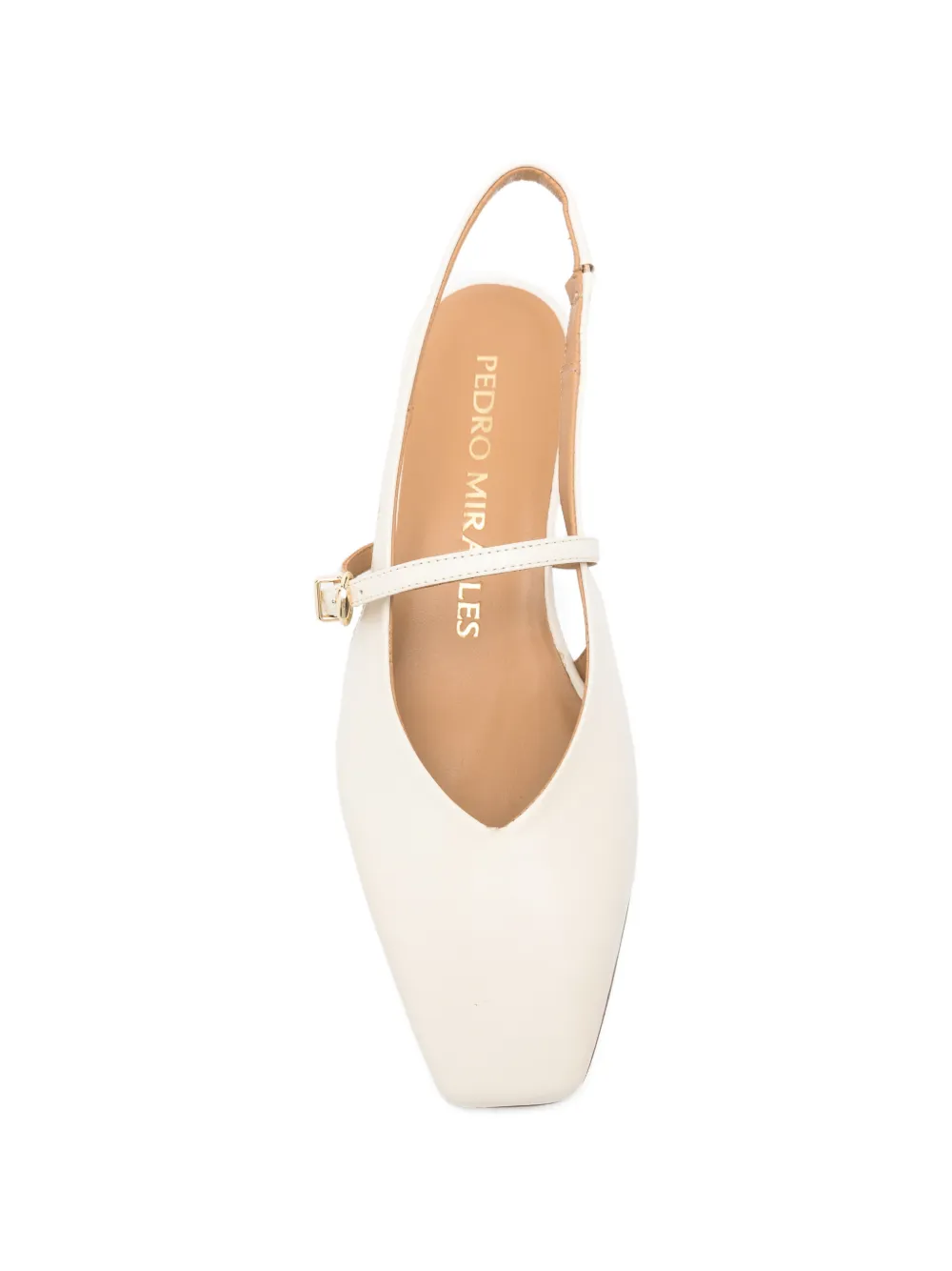 Pedro Miralles square-toe flat mules Beige