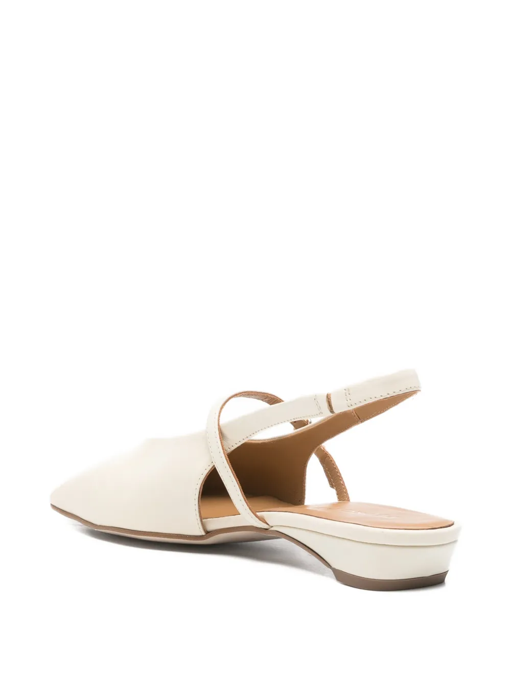 Pedro Miralles square-toe flat mules Beige