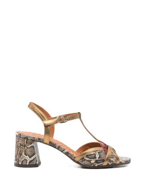 Chie Mihara snakeskin t-strap sandals