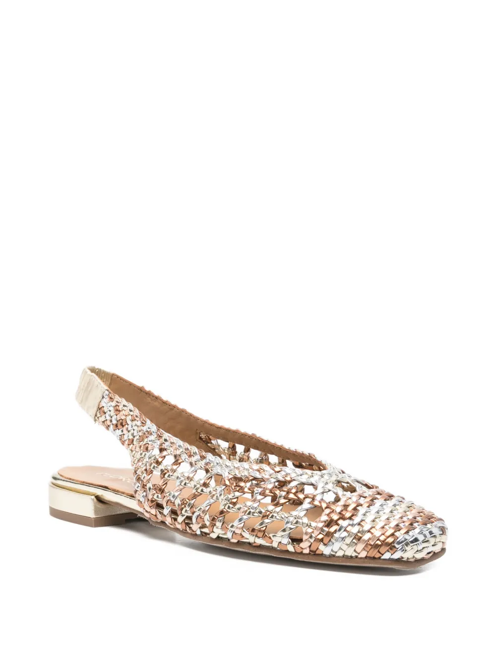 Pedro Miralles Olimpia flat mules Zilver