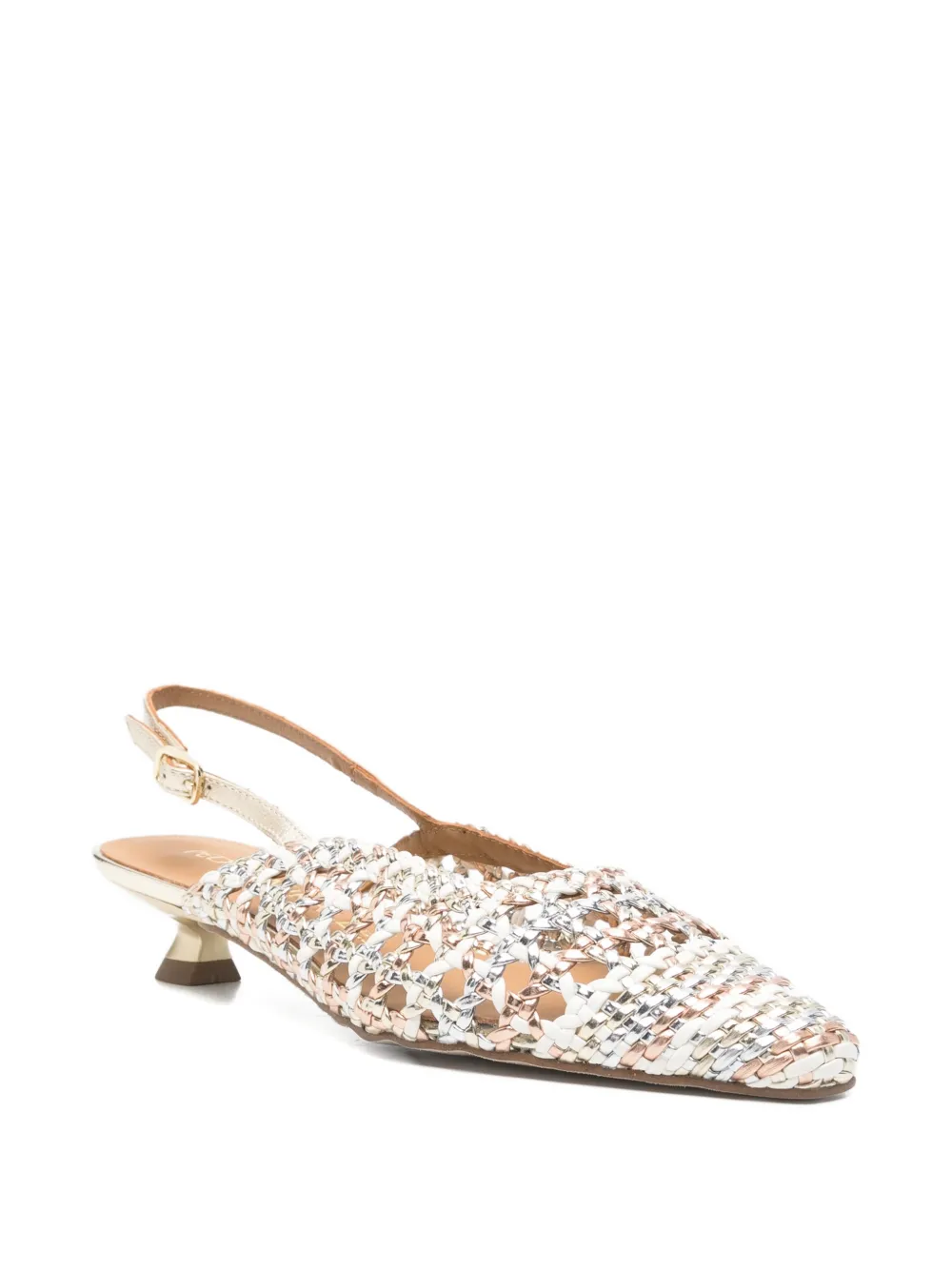 Pedro Miralles pointed-toe mules Zilver
