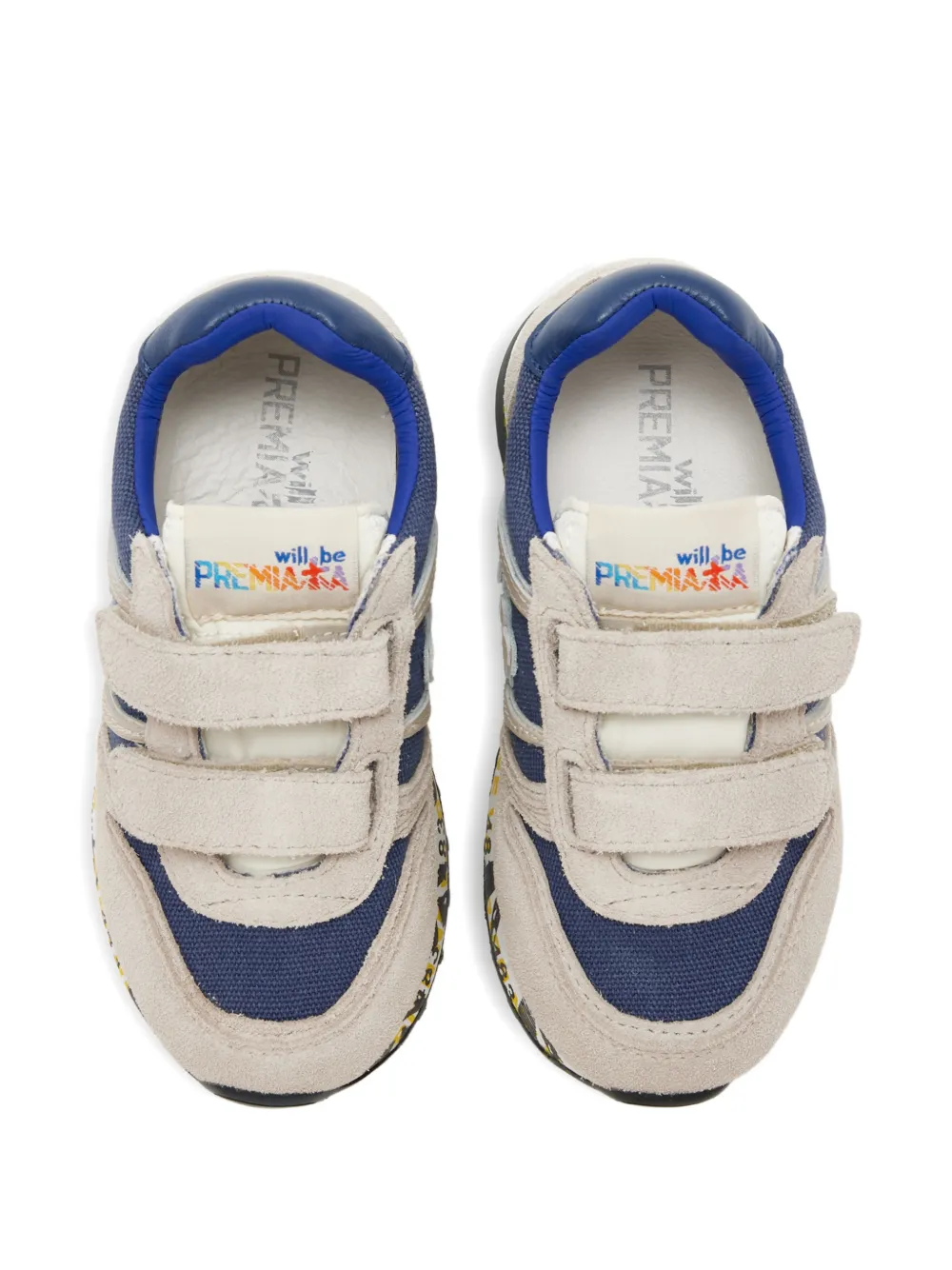 Premiata Kids Sky V sneakers met logo Beige