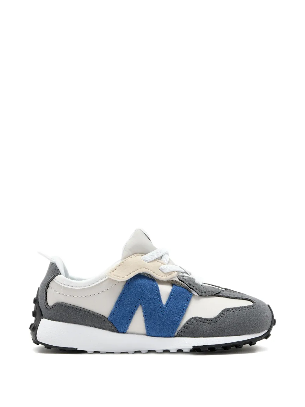New Balance Kids 327 logo-patch sneakers - Toni neutri