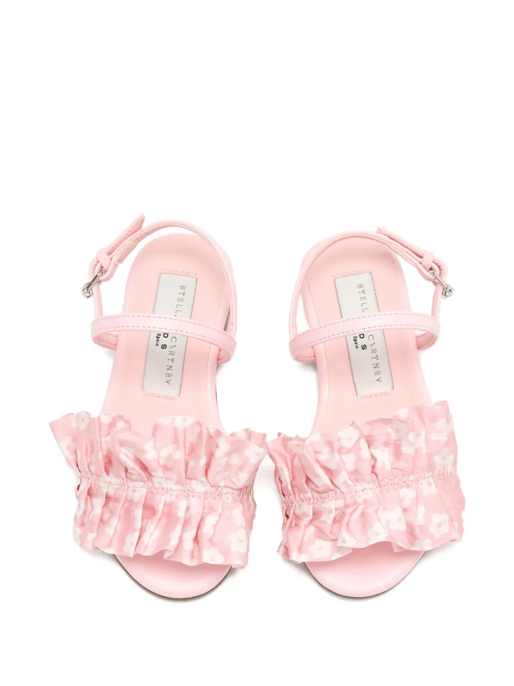 Stella McCartney Kids Sandalen met ruches en bloemen Roze