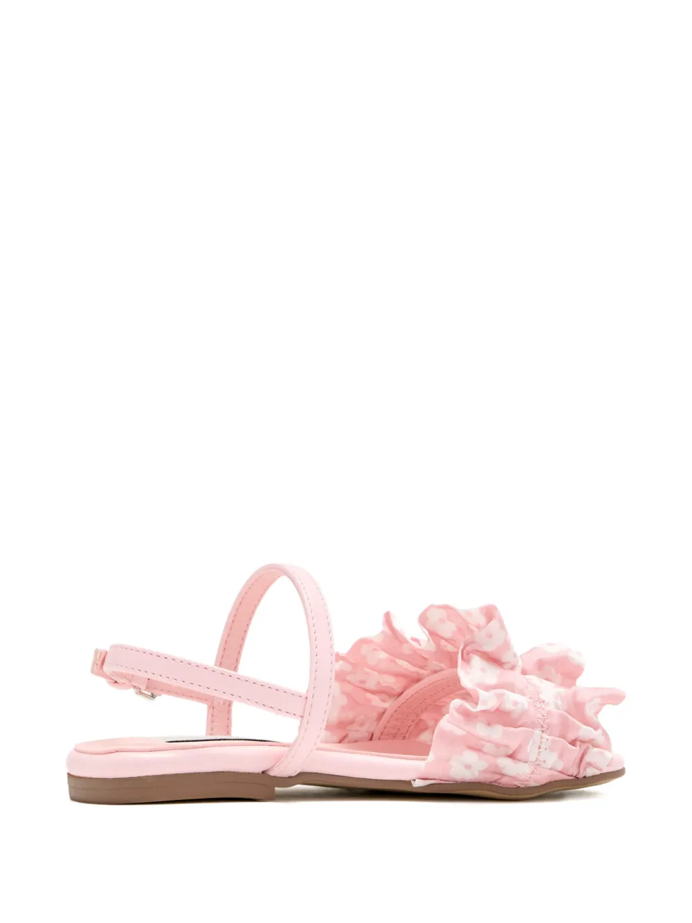 Stella McCartney Kids Sandalen met ruches en bloemen Roze