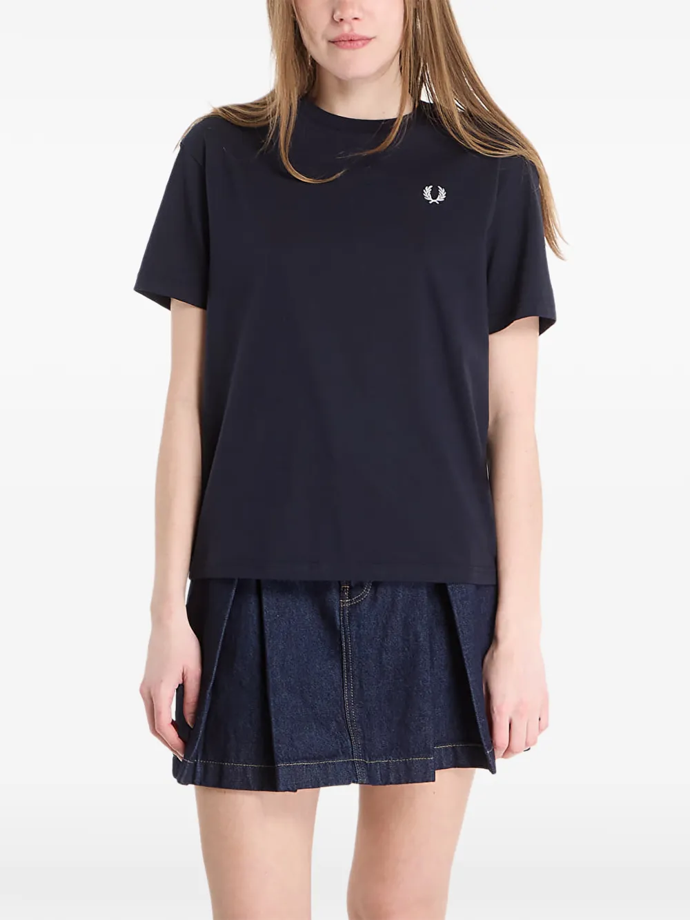 Fred Perry crew neck logo T-shirt - Blu