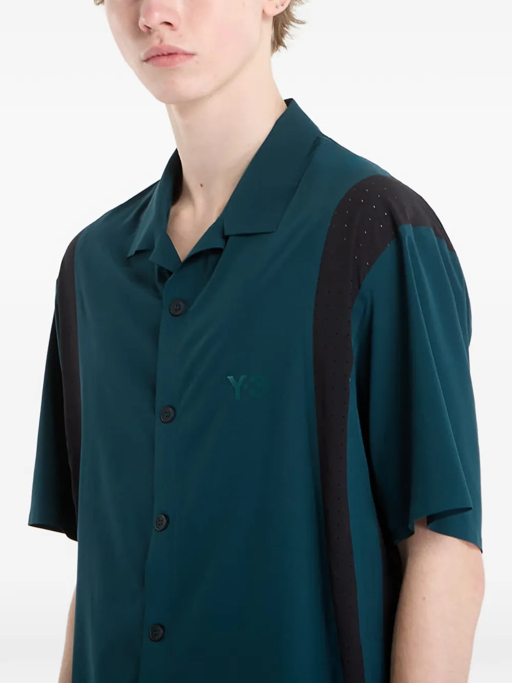 Y-3 Ultralight geweven overhemd Groen