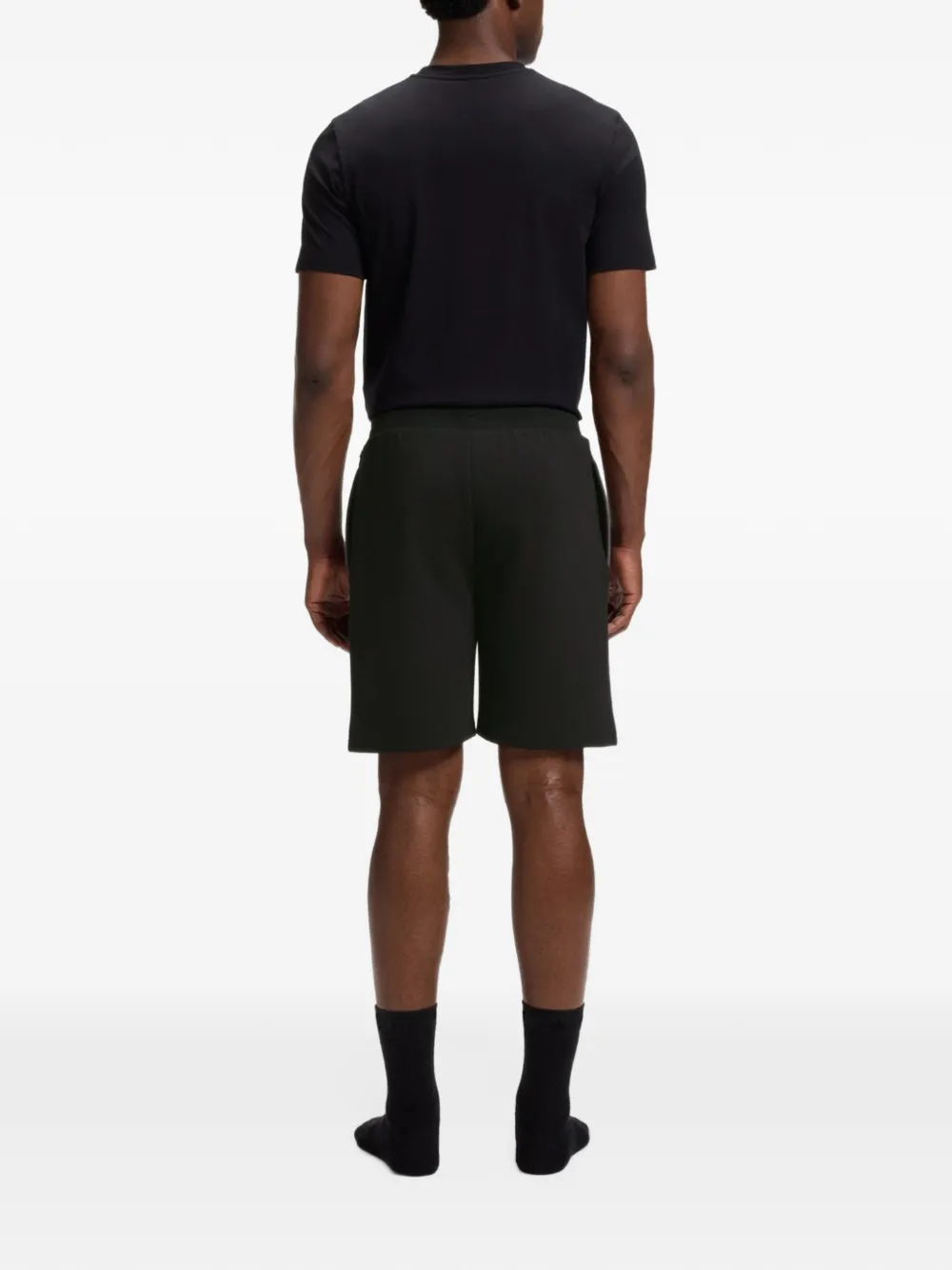 HUGO Shorts met trekkoord en vlakken Zwart
