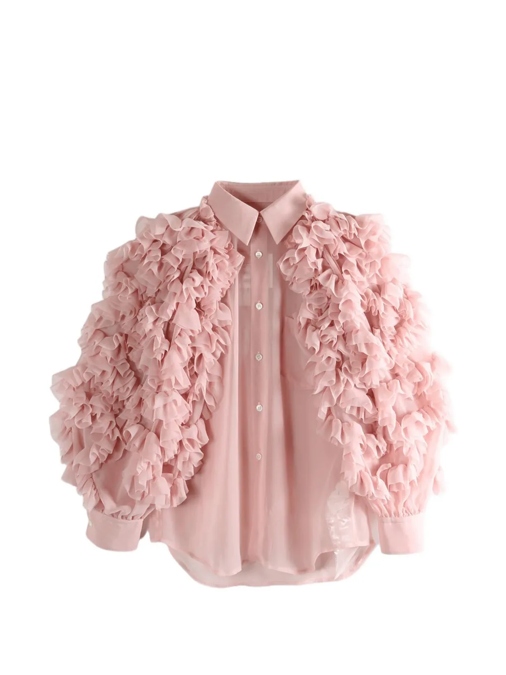 Comme Des Garçons Comme Des Garçons ruffled shirt - Rosa