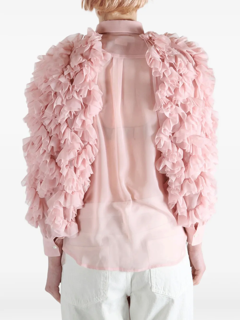 Comme Des Garçons Comme Des Garçons Blouse met ruches Roze