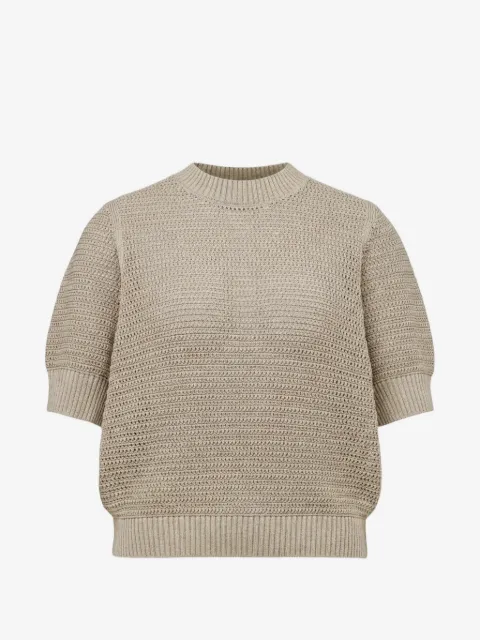 Drykorn chunky-knit short-sleeve sweater