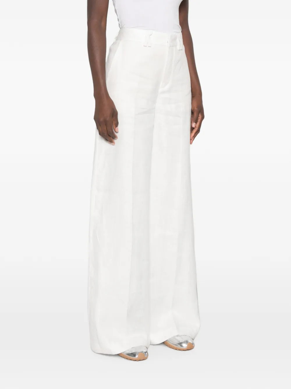 Drykorn Pantalon met wijde pijpen Wit