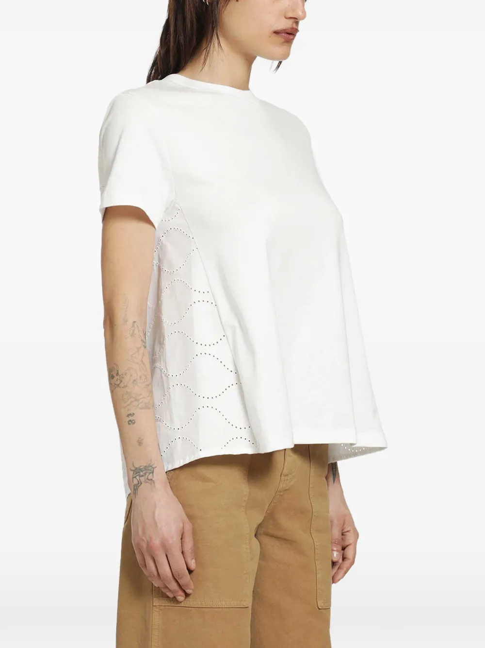 Moncler Geperforeerd T-shirt Wit