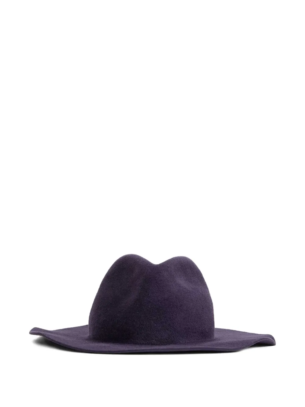  Yohji Yamamoto Wool-felt Crown Hat - Purple 