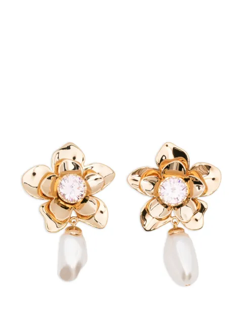 Self-Portrait flower-motif earrings