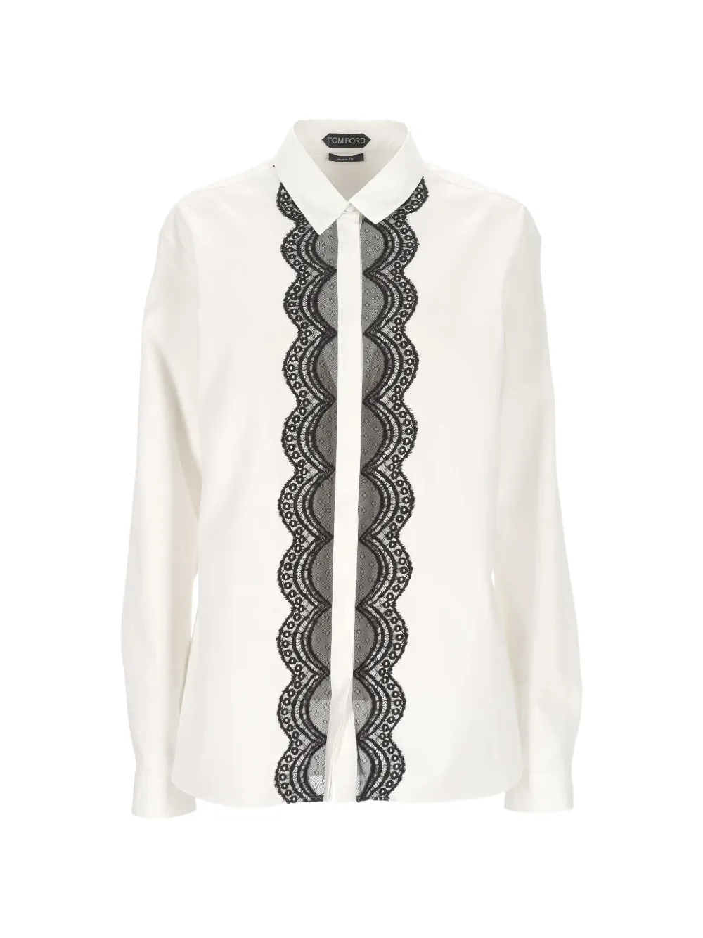 TOM FORD lace-detail shirt - Bianco